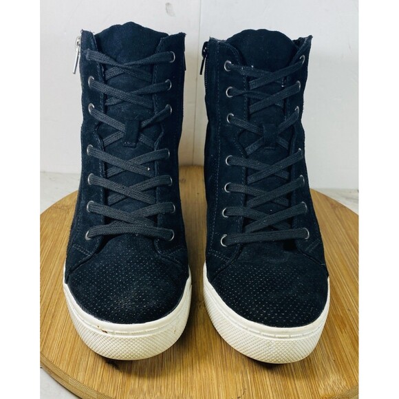 Steve Madden Black High Tops - Women's Size 8M - Picture 3 of 5